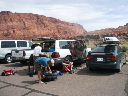 Packing up at Lee's Ferry, Colorado River