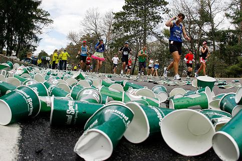 River of cups -- AP photo