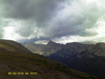 Incoming storms around Mount Beulah