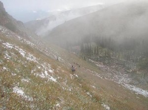 Foggy climb up Chinscaper