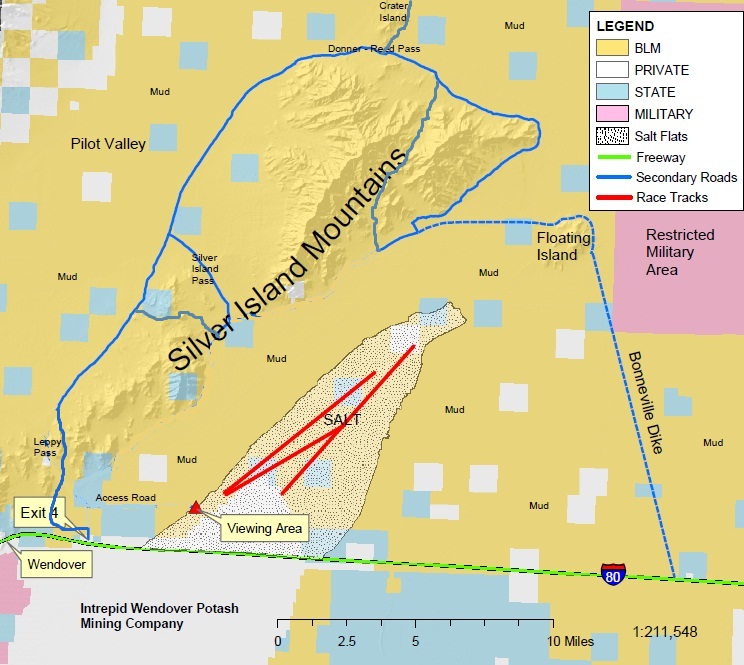 Course route in blue.  The course extends several miles further north on Crater Island.