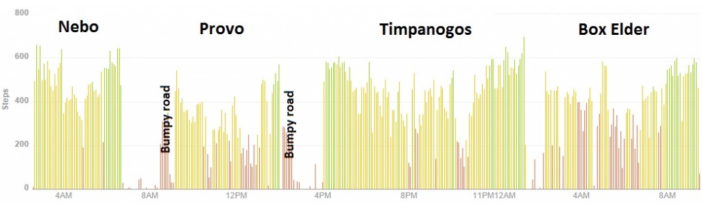 Fitbit record - 128.000 steps and 1,900 floors