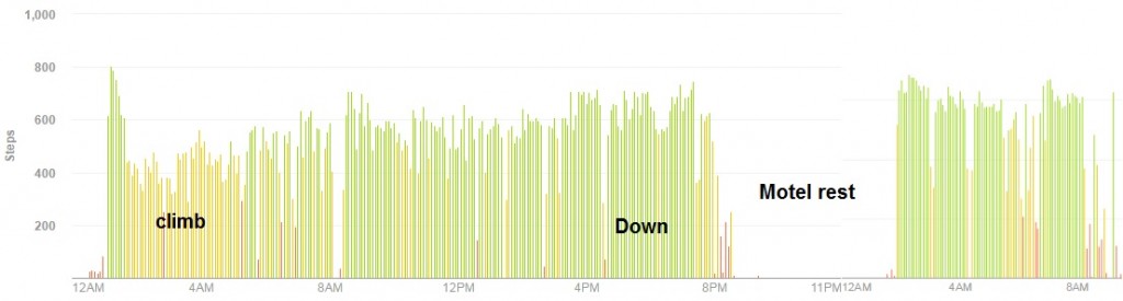 160,000 steps, 1,254 floors