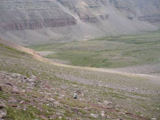 Steep Descent into Yellowstone Basin